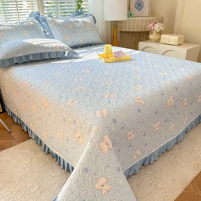 91家纺网 家纺一手货源 找家纺 （总）美达 2025新款全棉夹棉床褥床盖（可定制）