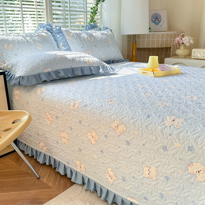 91家纺网 家纺一手货源 找家纺 （总）美达 2025新款全棉夹棉床褥床盖（可定制）