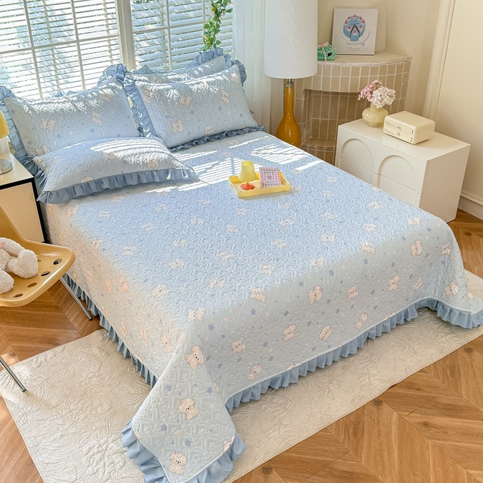 91家纺网 家纺一手货源 找家纺 （总）美达 2025新款全棉夹棉床褥床盖（可定制）