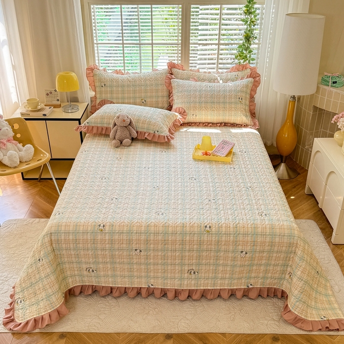 美达2025新款全棉夹棉床褥床盖 格诺狗