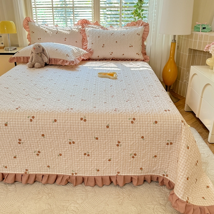 91家纺网 家纺一手货源 找家纺 美达 2025新款全棉夹棉床褥床盖 香颂