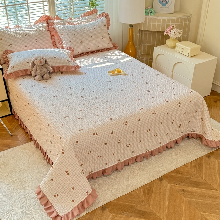 91家纺网 家纺一手货源 找家纺 美达 2025新款全棉夹棉床褥床盖 香颂