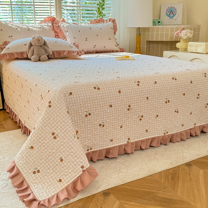 91家纺网 家纺一手货源 找家纺 美达 2025新款全棉夹棉床褥床盖 香颂