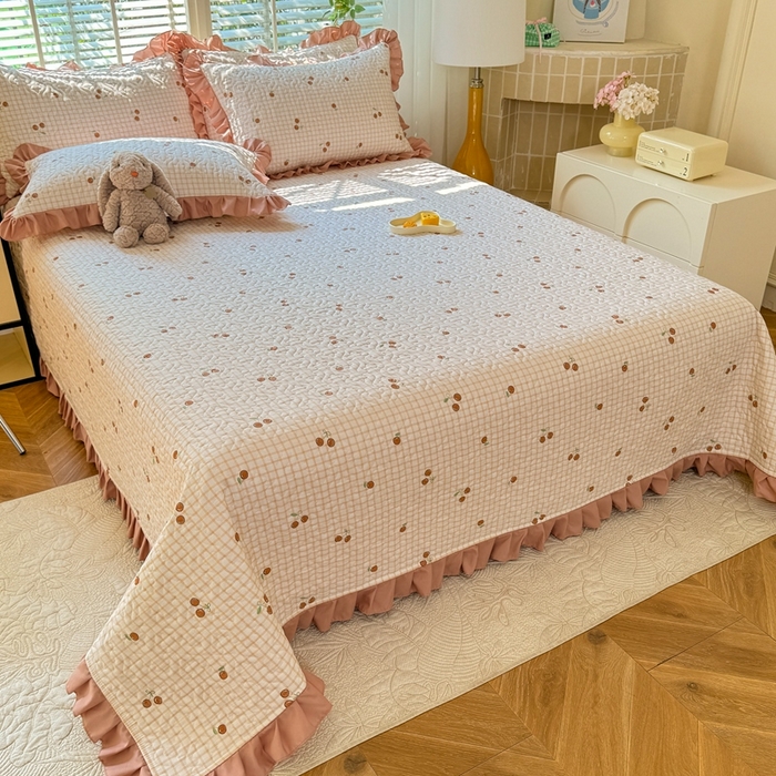 91家纺网 家纺一手货源 找家纺 美达 2025新款全棉夹棉床褥床盖 香颂