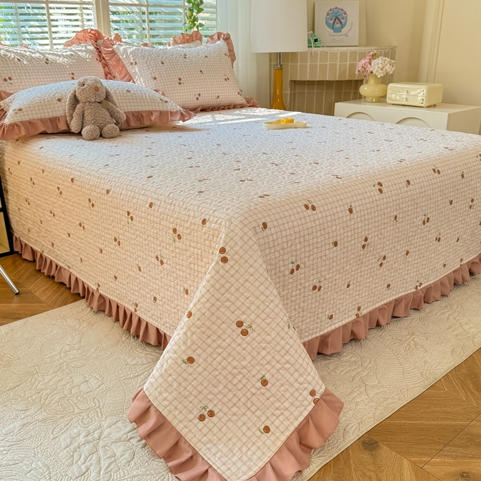 91家纺网 家纺一手货源 找家纺 美达 2025新款全棉夹棉床褥床盖 香颂