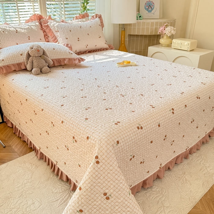 91家纺网 家纺一手货源 找家纺 美达 2025新款全棉夹棉床褥床盖 香颂