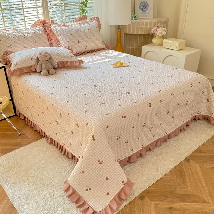 91家纺网 家纺一手货源 找家纺 美达 2025新款全棉夹棉床褥床盖 香颂