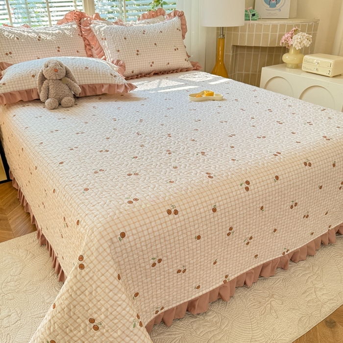 91家纺网 家纺一手货源 找家纺 美达 2025新款全棉夹棉床褥床盖 香颂