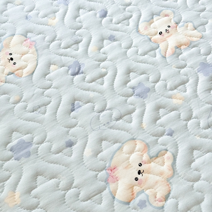 91家纺网 家纺一手货源 找家纺 美达 2025新款全棉夹棉床褥床盖 小甜心-兰