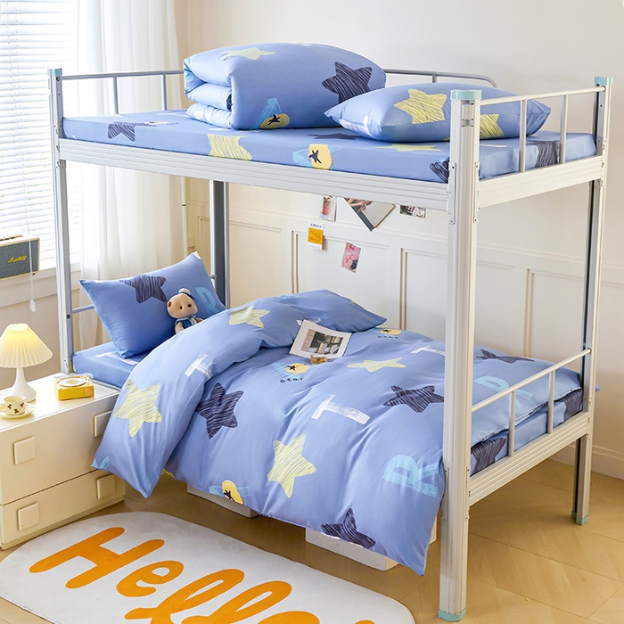 91家纺网 家纺一手货源 找家纺 总2025新款全棉学生三件套纯棉六件套装宿舍上下铺全套棉花被