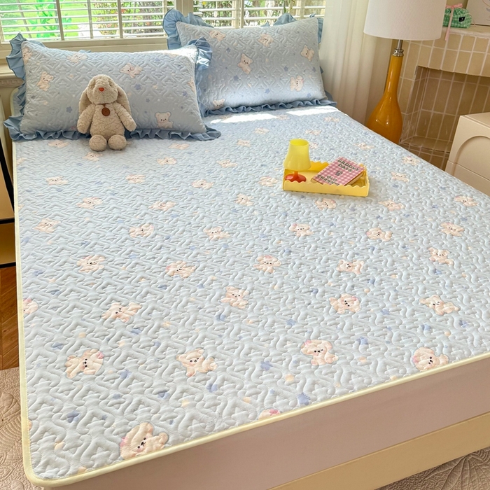 91家纺网 家纺一手货源 找家纺 （总）美达2025新款全棉夹棉防滑床垫（可定制）