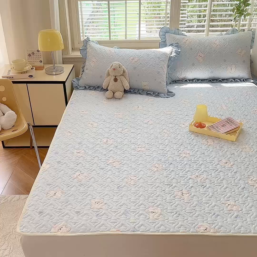 91家纺网 家纺一手货源 找家纺 （总）美达2025新款全棉夹棉防滑床垫（可定制）