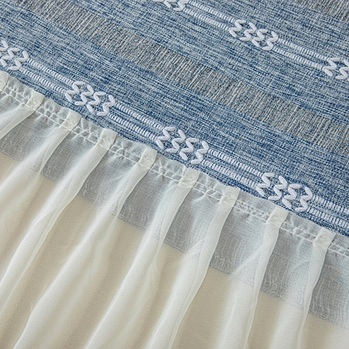 91家纺网 家纺一手货源 找家纺 沐沐2026新款桃苏沙发巾 蓝色