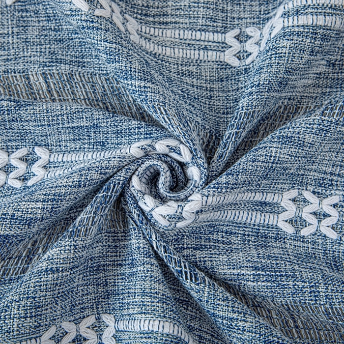 91家纺网 家纺一手货源 找家纺 沐沐2026新款桃苏沙发巾 蓝色