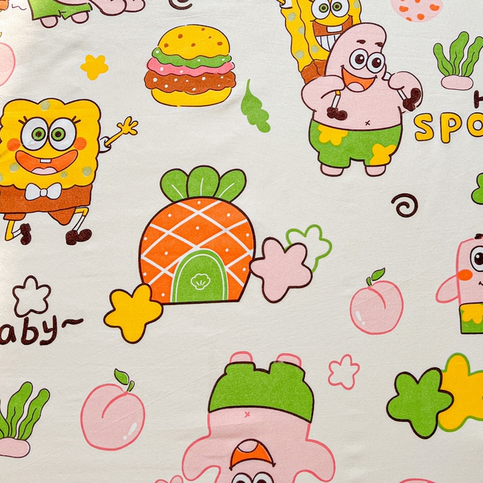 91家纺网 家纺一手货源 找家纺 极梦家纺（支持定制） 2025新款印花磨毛单床裙三件套（总链接一）汉堡小新