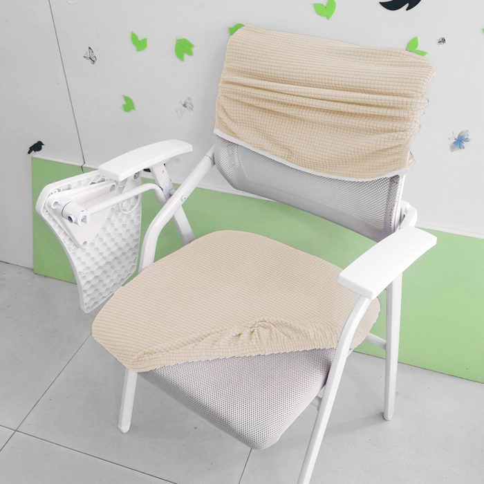 91家纺网 家纺一手货源 找家纺 （总）壹零特色家纺 弹力防水华夫格培训椅套 带桌板椅子套