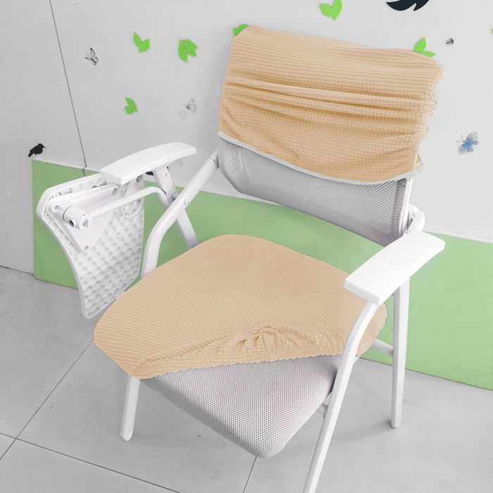 91家纺网 家纺一手货源 找家纺 （总）壹零特色家纺 弹力防水华夫格培训椅套 带桌板椅子套