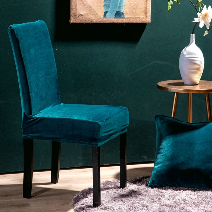 91家纺网 家纺一手货源 找家纺 （总）壹零特色家纺 加厚银狐绒一体椅套 饭店弹力通用连体椅套子 椅子套