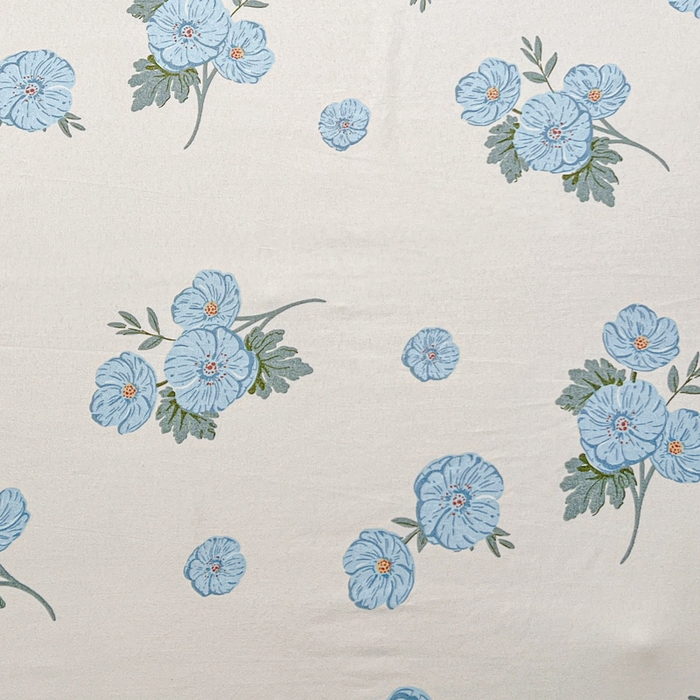 91家纺网 家纺一手货源 找家纺 极梦家纺（支持定制） 2025新款印花磨毛单床裙三件套（总链接一）蓝樱花语