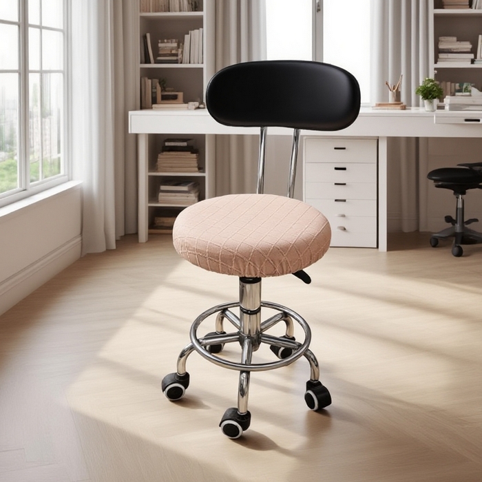 91家纺网 家纺一手货源 找家纺 壹零特色家纺 TPU菱形格提花纯色防水款圆凳套 吧台凳套 驼色 TPU菱形格圆凳套