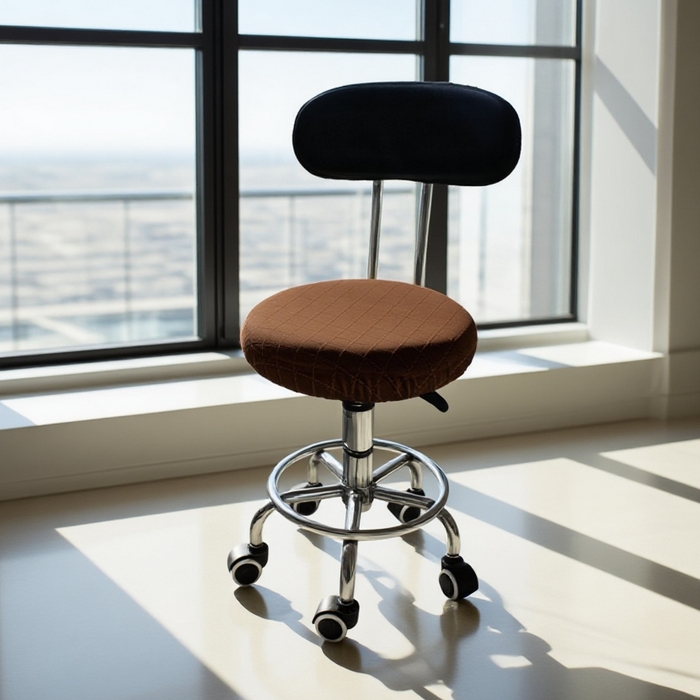 91家纺网 家纺一手货源 找家纺 （总）壹零特色家纺 TPU菱形格提花纯色防水款圆凳套 吧台凳套