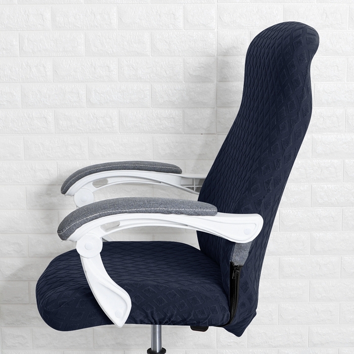 91家纺网 家纺一手货源 找家纺 （总）壹零特色家纺 菠萝格弹力老板椅套 办公室椅子套 带拉链连体椅套 弹性椅套