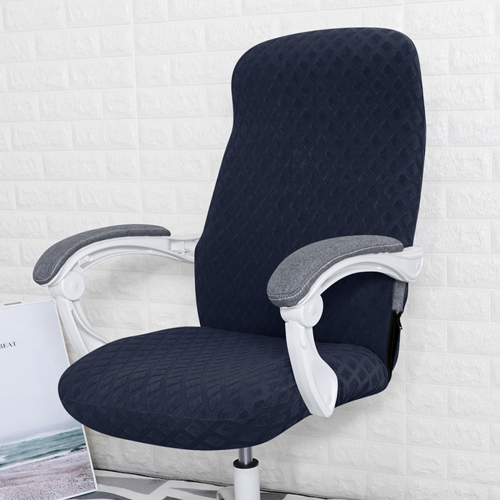 91家纺网 家纺一手货源 找家纺 （总）壹零特色家纺 菠萝格弹力老板椅套 办公室椅子套 带拉链连体椅套 弹性椅套