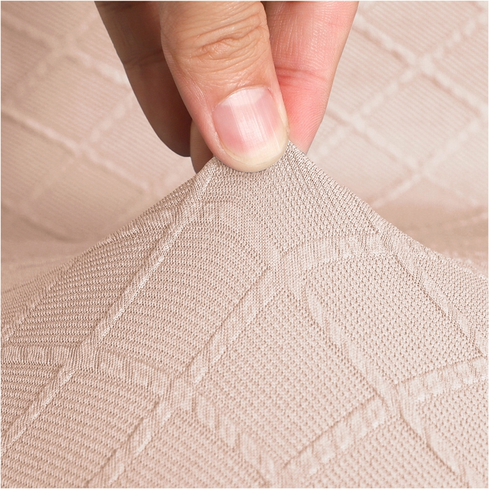 91家纺网 家纺一手货源 找家纺 壹零特色家纺 TPU菱形格提花纯色防水款圆凳套 吧台凳套 驼色 TPU菱形格圆凳套