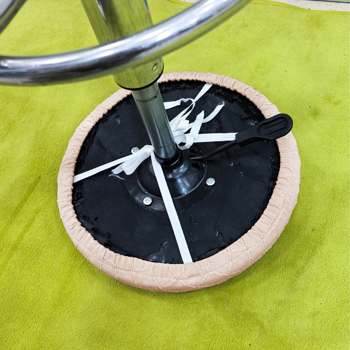 91家纺网 家纺一手货源 找家纺 壹零特色家纺 TPU菱形格提花纯色防水款圆凳套 吧台凳套 驼色 TPU菱形格圆凳套