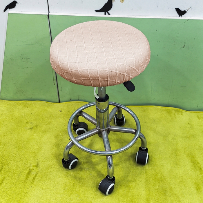 91家纺网 家纺一手货源 找家纺 壹零特色家纺 TPU菱形格提花纯色防水款圆凳套 吧台凳套 驼色 TPU菱形格圆凳套