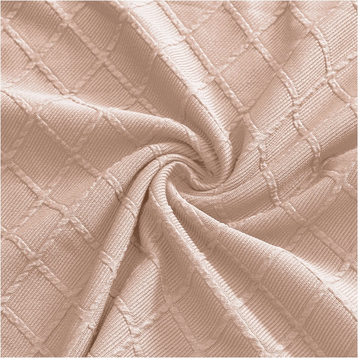 91家纺网 家纺一手货源 找家纺 壹零特色家纺 TPU菱形格提花纯色防水款圆凳套 吧台凳套 驼色 TPU菱形格圆凳套