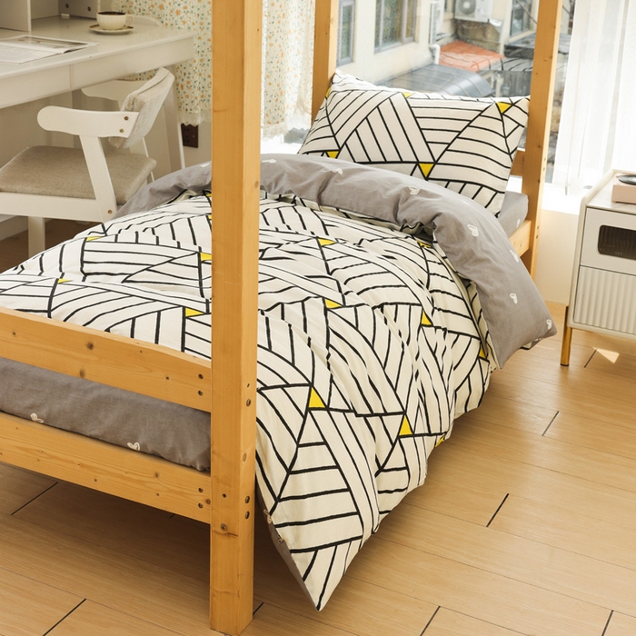 91家纺网 家纺一手货源 找家纺 （总）宅部落 2025新款全棉三件套纯棉学生宿舍上下铺六件套