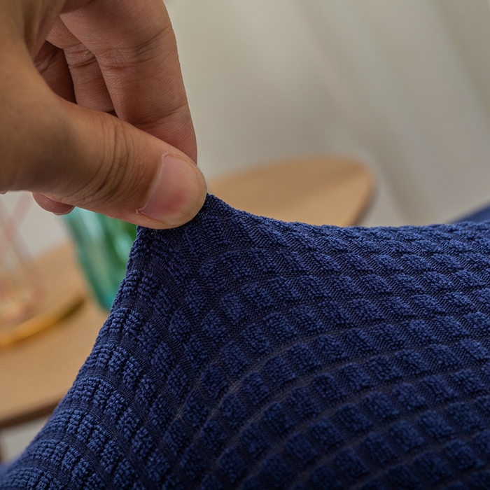 91家纺网 家纺一手货源 找家纺 （总）壹零特色家纺 弹力华夫格半截椅子套 防水单坐垫套 弹性纯色椅面套