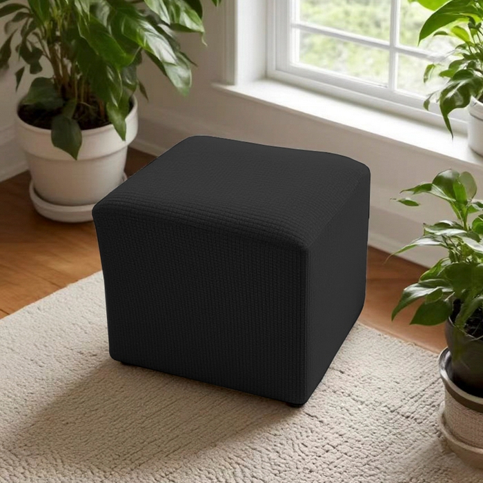 91家纺网 家纺一手货源 找家纺 （总）壹零特色家纺 防泼水弹力40大号华夫格方凳子套 弹性换鞋凳套 大方柱凳子套