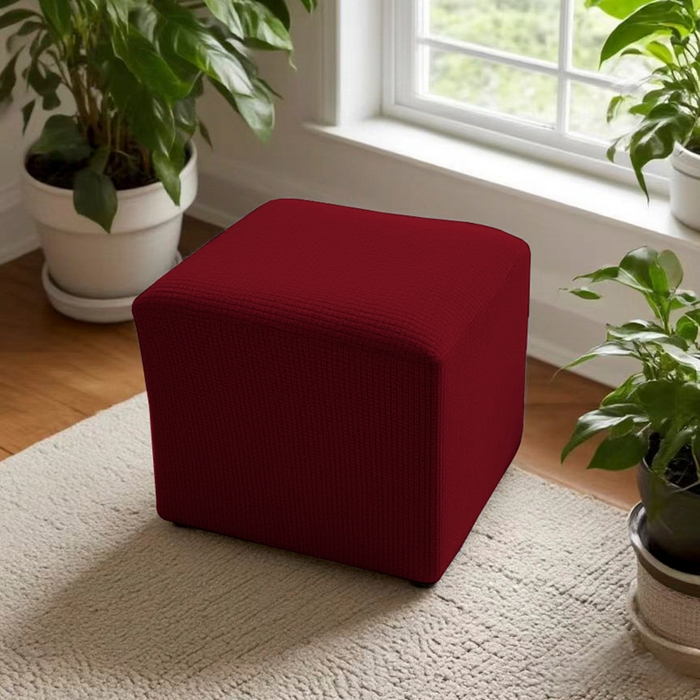 91家纺网 家纺一手货源 找家纺 （总）壹零特色家纺 防泼水弹力40大号华夫格方凳子套 弹性换鞋凳套 大方柱凳子套