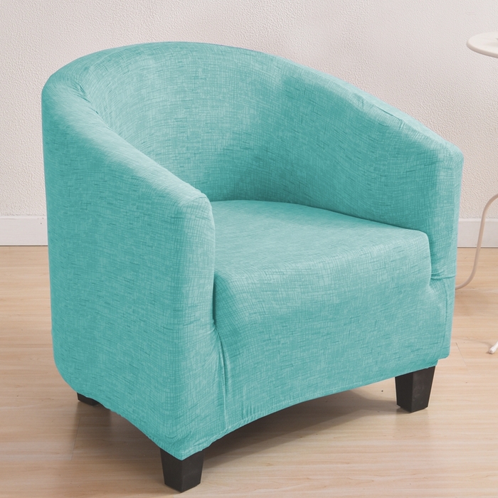 91家纺网 家纺一手货源 找家纺 （总）壹零特色家纺 弹力单人印花卡座沙发套 咖啡厅全包沙发罩 防尘半圆圈椅套