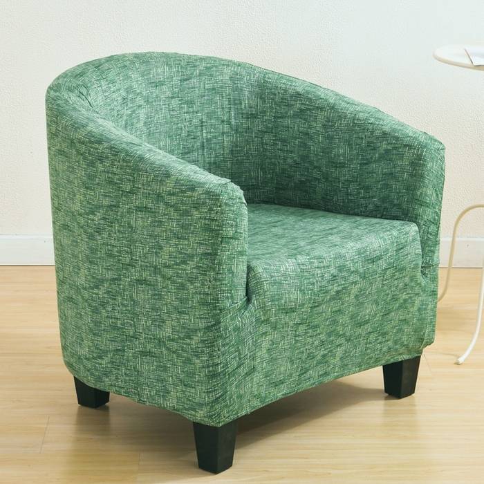 91家纺网 家纺一手货源 找家纺 （总）壹零特色家纺 弹力单人印花卡座沙发套 咖啡厅全包沙发罩 防尘半圆圈椅套