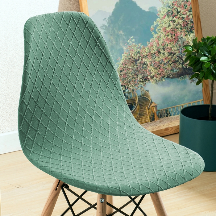 91家纺网 家纺一手货源 找家纺 （总）壹零特色家纺 加厚菱形格伊姆斯椅套 提花弹力贝壳椅子套凳子套餐桌椅子套