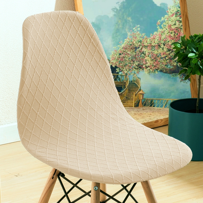 91家纺网 家纺一手货源 找家纺 （总）壹零特色家纺 加厚菱形格伊姆斯椅套 提花弹力贝壳椅子套凳子套餐桌椅子套