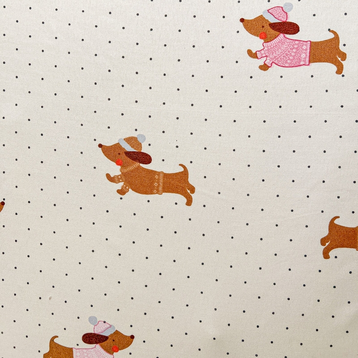 91家纺网 家纺一手货源 找家纺 极梦家纺（支持定制） 2025新款印花磨毛单床裙三件套（总链接一）香肠狗