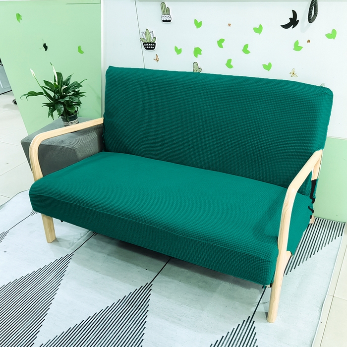 91家纺网 家纺一手货源 找家纺 （总）壹零特色家纺 防水华夫格实木沙发套 双人三人木质椅套