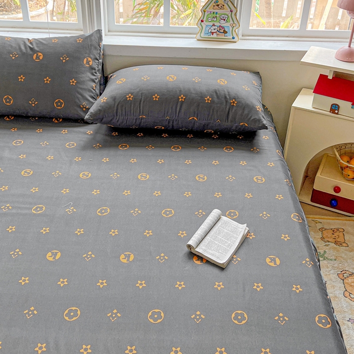 91家纺网 家纺一手货源 找家纺 极梦家纺（支持定制） 2025新款印花磨毛单床裙三件套（总链接一）小资生活