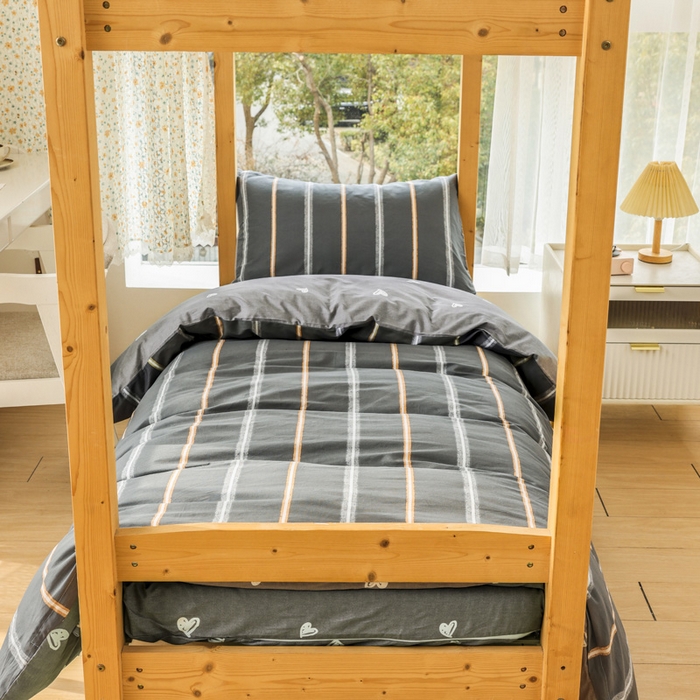 91家纺网 家纺一手货源 找家纺 （总）宅部落 2025新款全棉三件套纯棉学生宿舍上下铺六件套