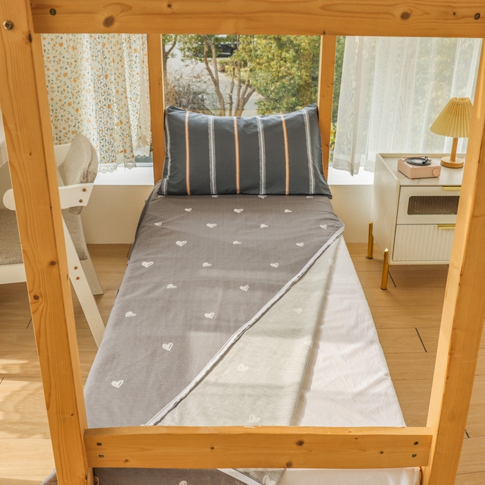 91家纺网 家纺一手货源 找家纺 （总）宅部落 2025新款全棉三件套纯棉学生宿舍上下铺六件套