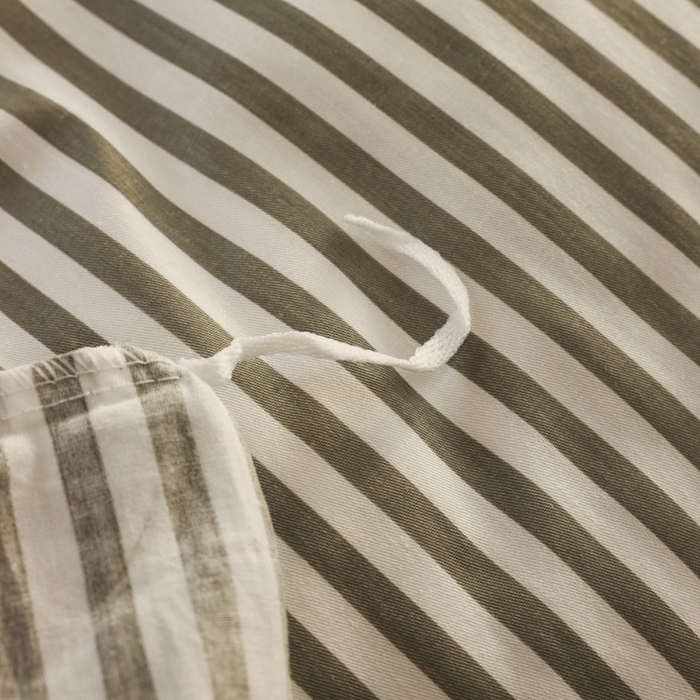 91家纺网 家纺一手货源 找家纺 宅部落 2025新款全棉三件套纯棉学生宿舍上下铺六件套 灰细条纹