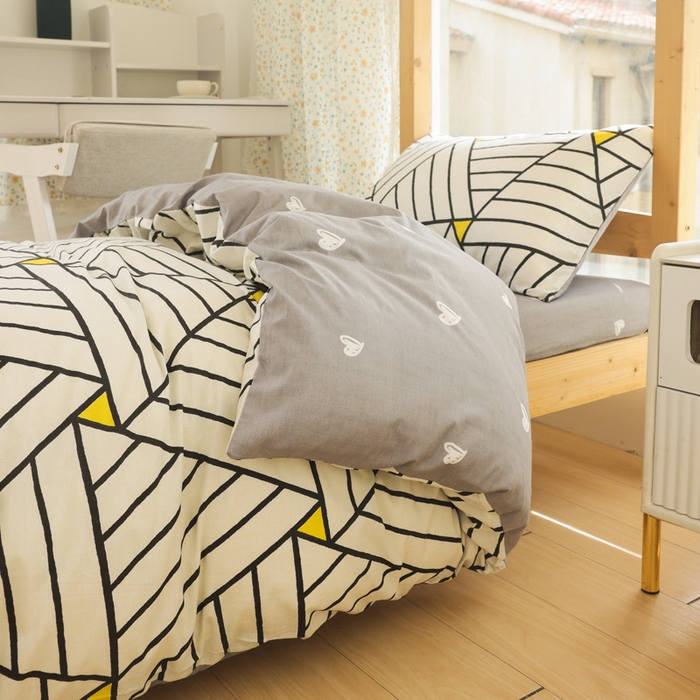 91家纺网 家纺一手货源 找家纺 宅部落 2025新款全棉三件套纯棉学生宿舍上下铺六件套 简居