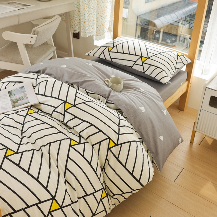 91家纺网 家纺一手货源 找家纺 宅部落 2025新款全棉三件套纯棉学生宿舍上下铺六件套 简居