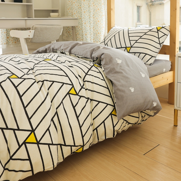 91家纺网 家纺一手货源 找家纺 宅部落 2025新款全棉三件套纯棉学生宿舍上下铺六件套 简居