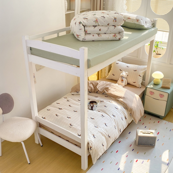 宅部落 2025新款全棉三件套纯棉学生宿舍上下铺六件套 腊肠狗