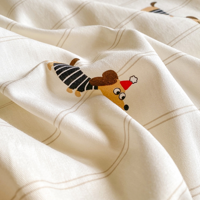 91家纺网 家纺一手货源 找家纺 宅部落 2025新款全棉三件套纯棉学生宿舍上下铺六件套 腊肠狗